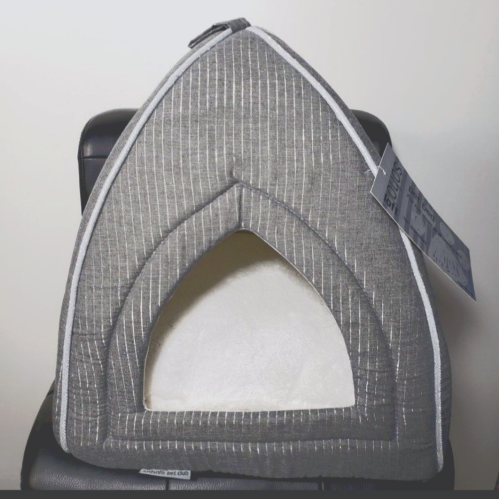 Grey & Silver Pet Bed